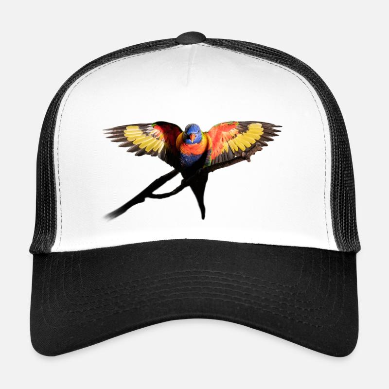 Australian rainbow parrot before flight Trucker Cap