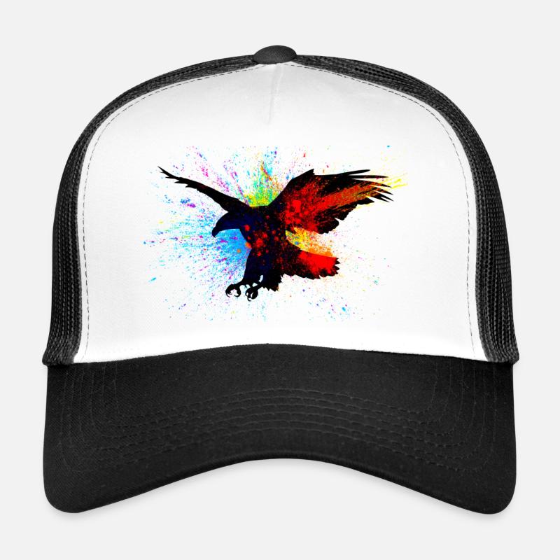 Adler Eagle Color Splash - Trucker Cap - Weiß/Schwarz