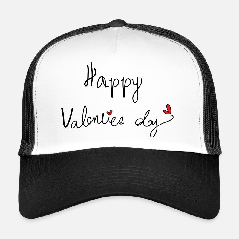 Alles Gute zum Valentinstag typo c2 - Trucker Cap - Weiß/Schwarz