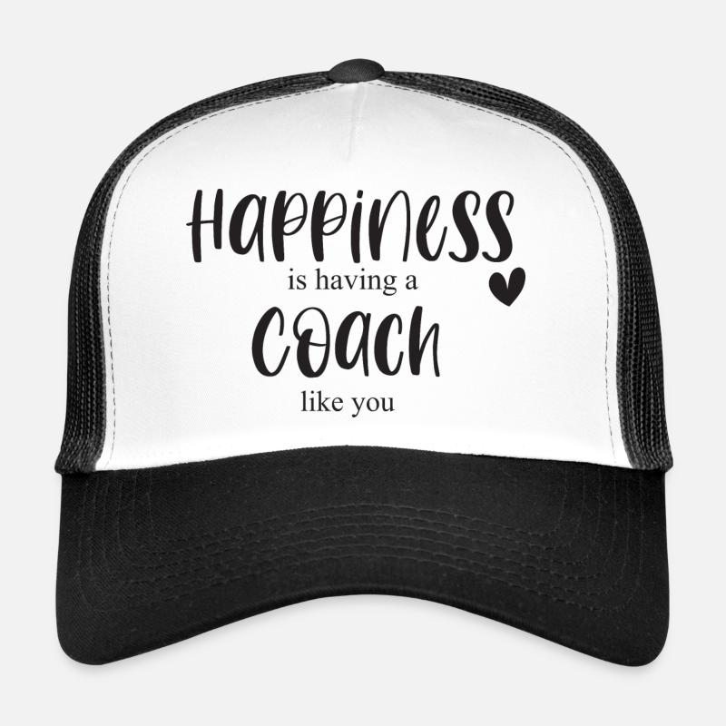 Trainer & Trainerin Glück Geschenk Danke - Trucker Cap - Weiß/Schwarz