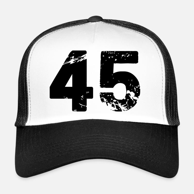 45 - Casquette trucker - blanc/noir