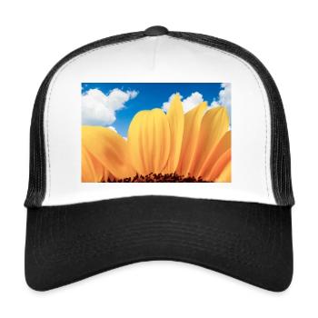 Sunflower Close-Up - Trucker Cap - white/black - Front