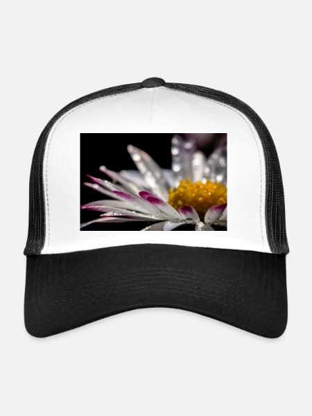 paquerette - Casquette trucker  - blanc/noir - Devant