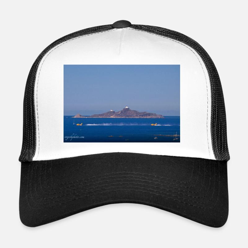 Sécurité civile et Îles Sanguinaires - Trucker Cap - Weiß/Schwarz