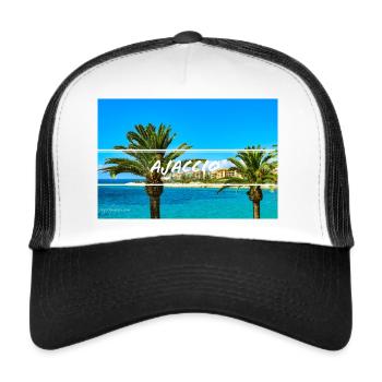 Palm trees of Ajaccio / Corsica - Trucker Cap - white/black - Front