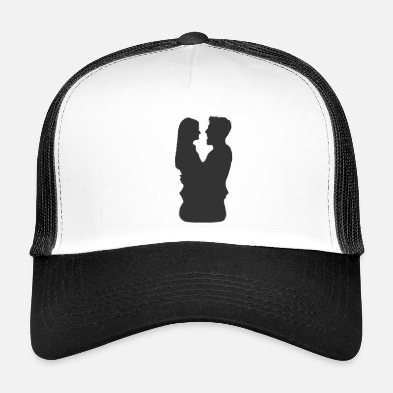 Liebespaar - Trucker Cap - Weiß/Schwarz