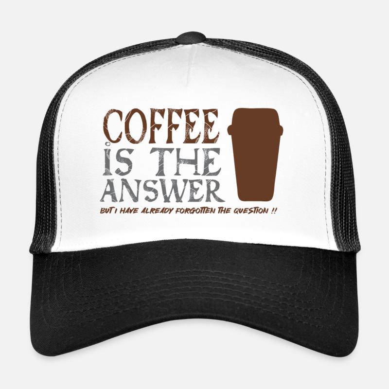 Kaffee ist die Antwort Trucker Cap