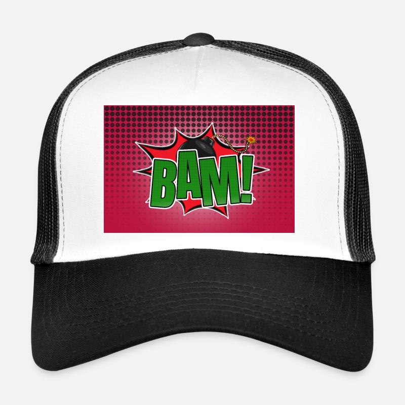 Bam! Comic Style Graffiti Lettering Trucker Cap