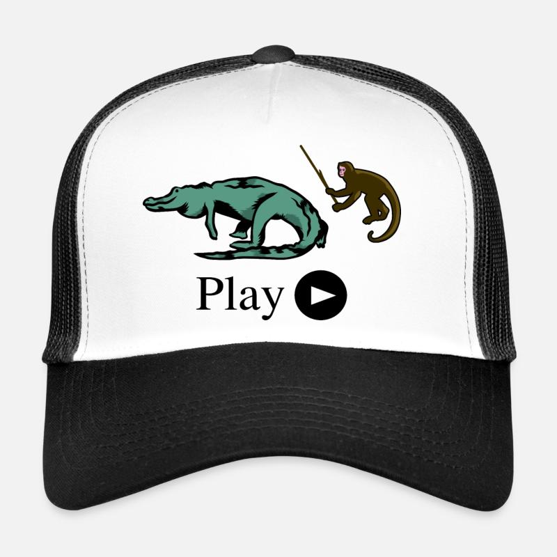 Monkey and crocodile Trucker Cap