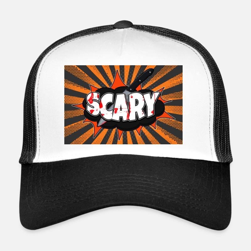 Graffiti effrayant de style bande dessinée d’Halloween Casquette trucker 
