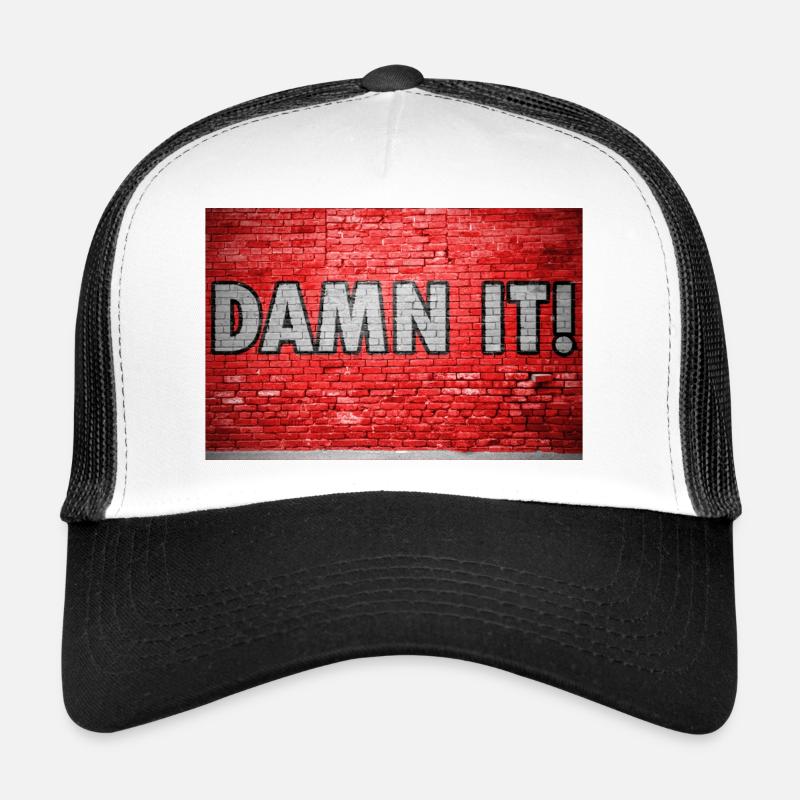 Damn It Brick Wall Graffiti Trucker Cap