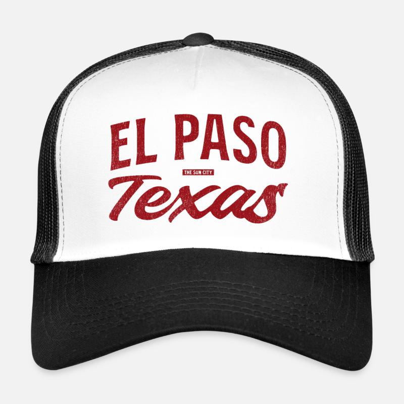 Scénario rétro d’El Paso, Texas Casquette trucker 