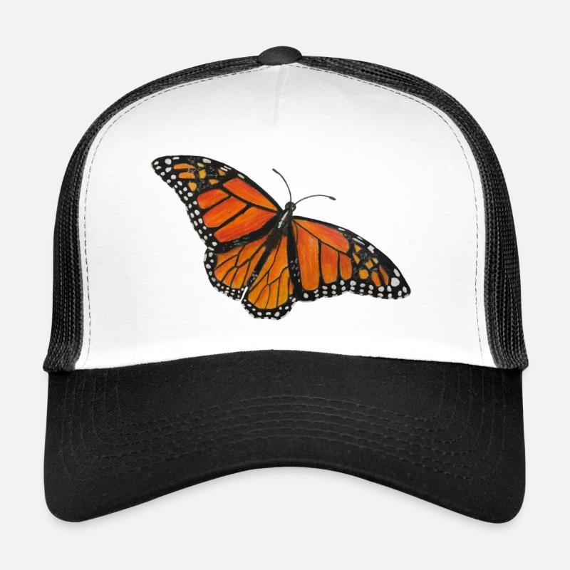 Papillon Monarque Papillon Entomologiste Errant Fold Casquette trucker 
