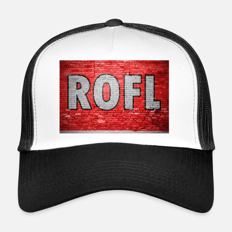 ROFL Brick Wall Graffiti Trucker Cap