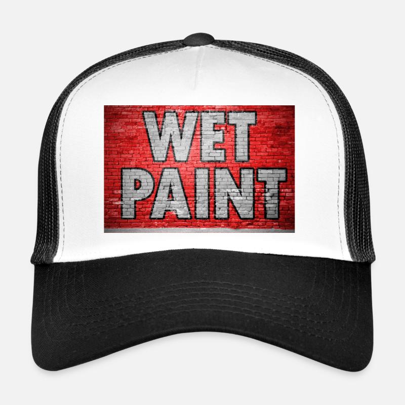Graffiti mural de briques de peinture humide Casquette trucker 