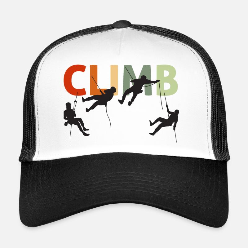 Climbing, Climbing, Climbing Retro Vintage - Trucker Cap - white/black