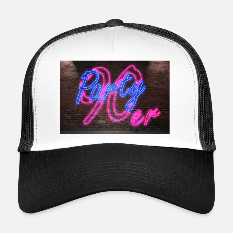 Neon Neon Signs 90s Party Trucker Cap