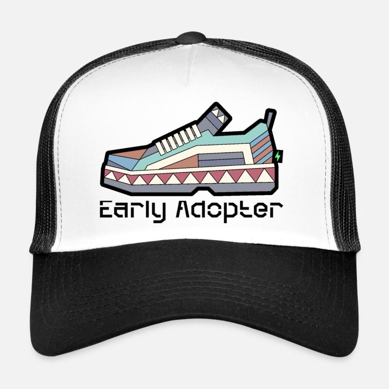 Chaussure 3 - Casquette trucker  - blanc/noir