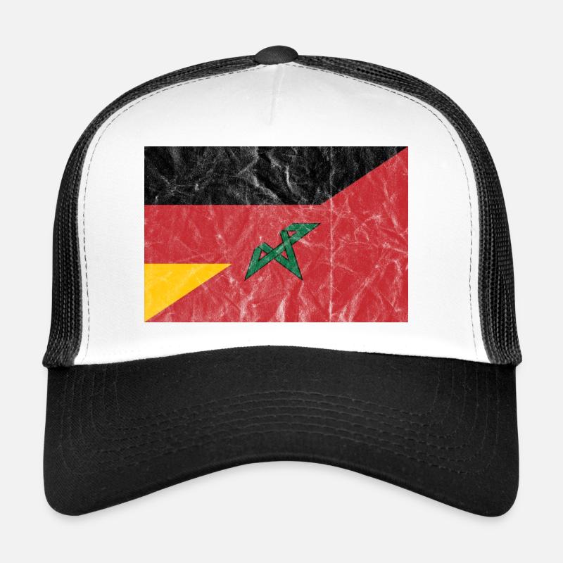 Vintage Germany Morocco Flag Gift Trucker Cap