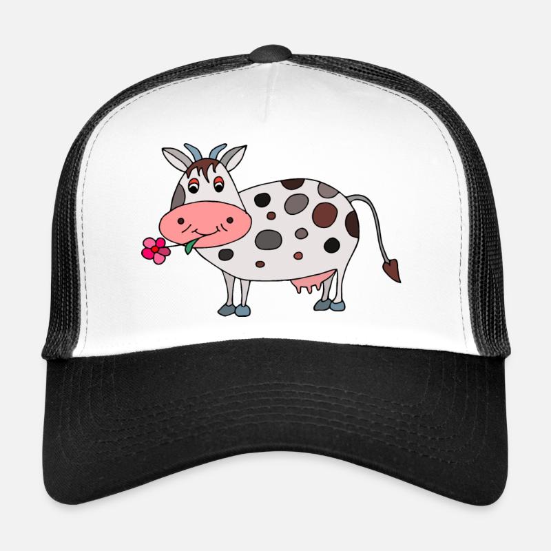 Vache - Casquette trucker  - blanc/noir