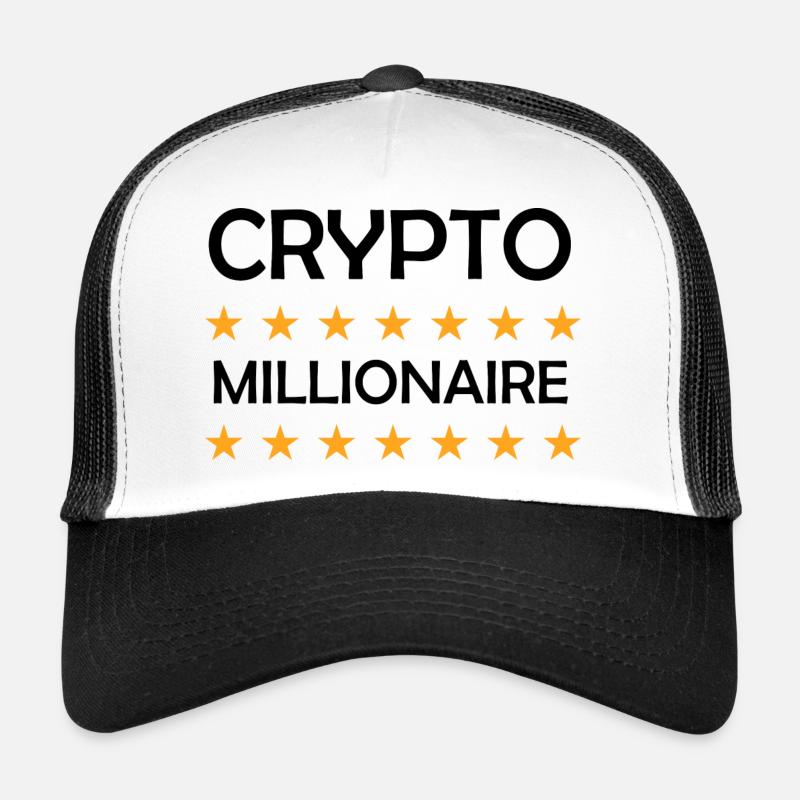 Crypto Bitcoin Trading - Trucker Cap - Weiß/Schwarz