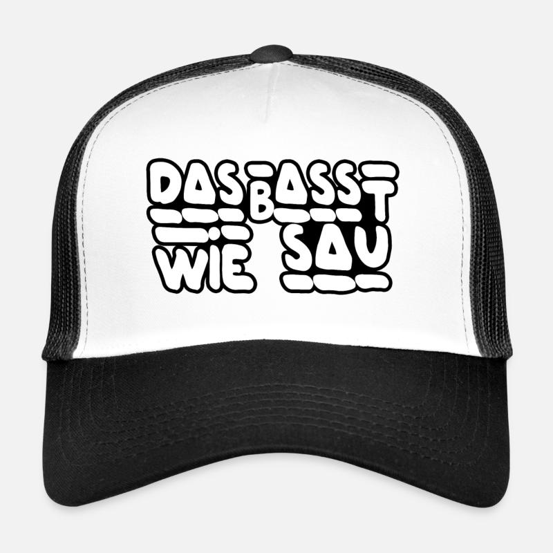 Das basst! - Trucker Cap - Weiß/Schwarz