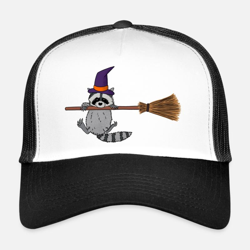 Sorcière raton laveur mignonne Casquette trucker 