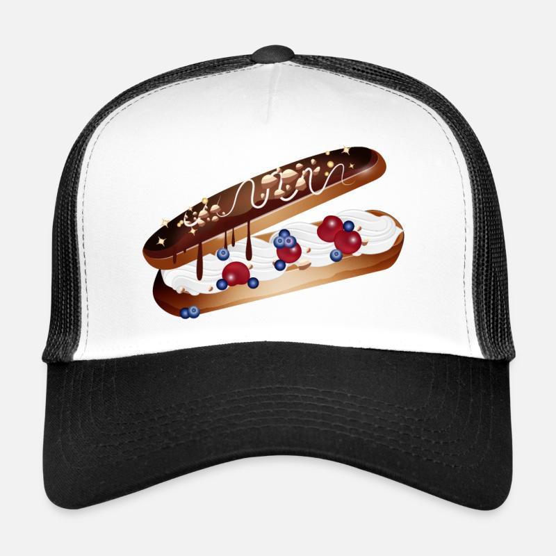 Illustration d’un éclair farci aux baies Casquette trucker 