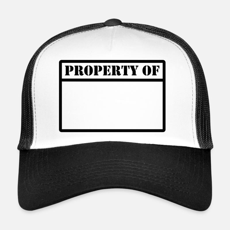 Propriété de: (noir) Casquette trucker 