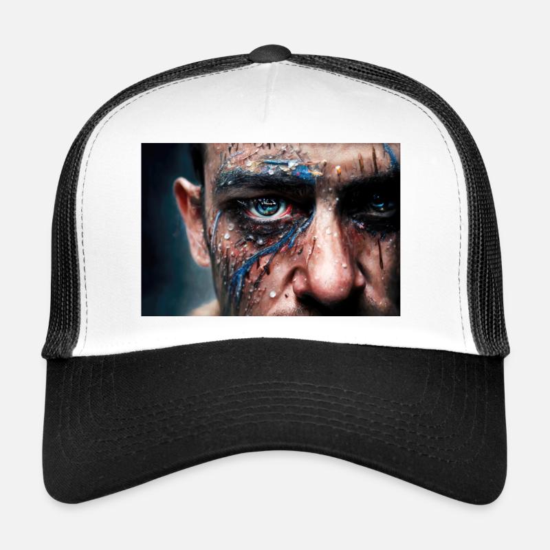 Verstörendes Männergesicht Trucker Cap