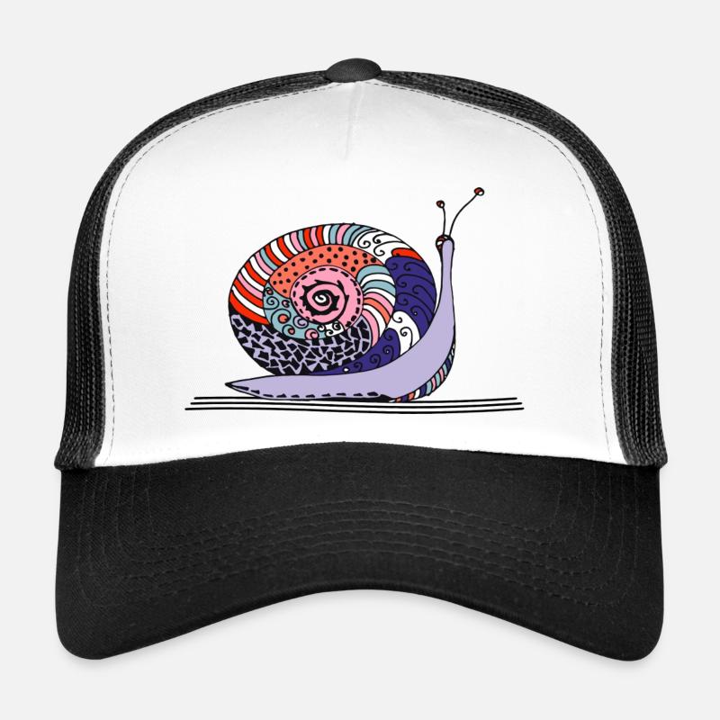 Schnecke - Trucker Cap - Weiß/Schwarz