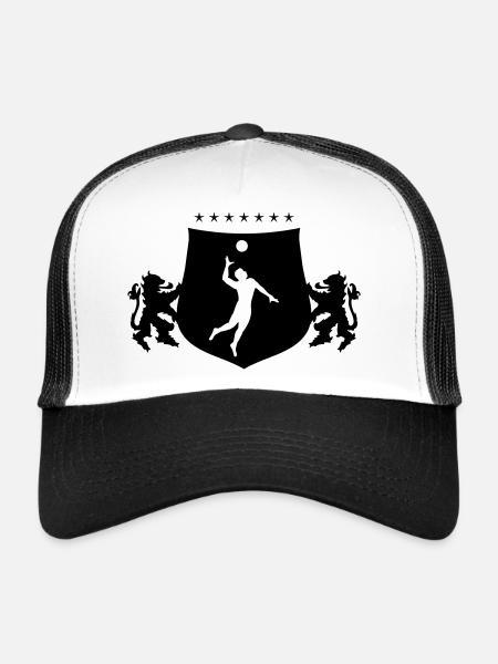 Armoiries de handball - Casquette trucker  - blanc/noir - Devant