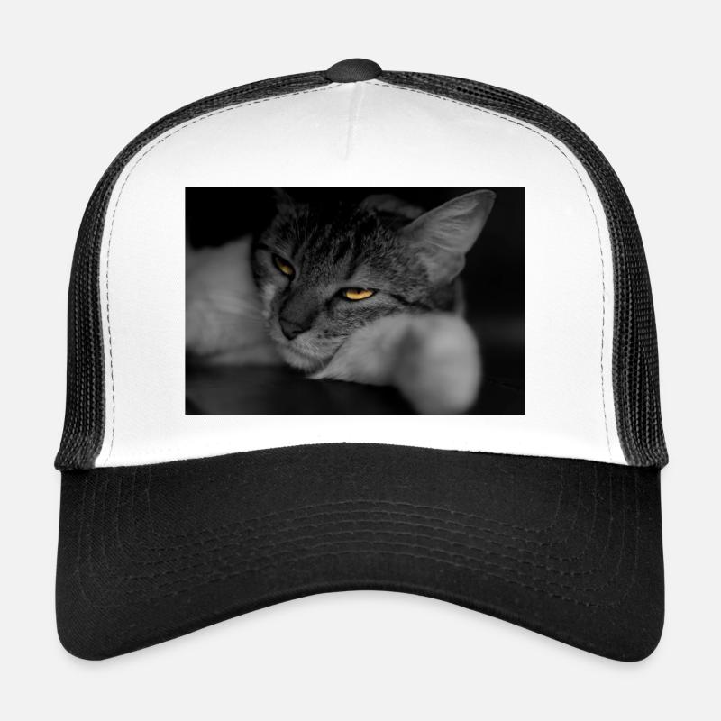 le chat au regard terrible Casquette trucker 