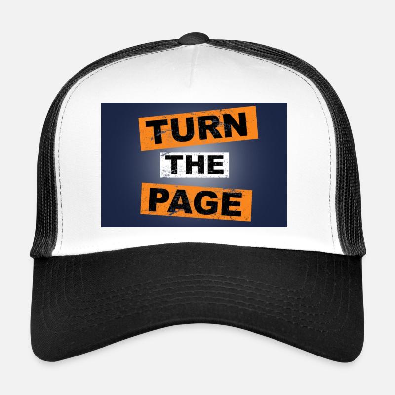 Blättern Sie die Seite mit Schriftzug um Trucker Cap