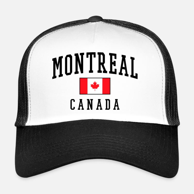 Montréal, Canada, Design avec motif de feuille d’érable Casquette trucker 