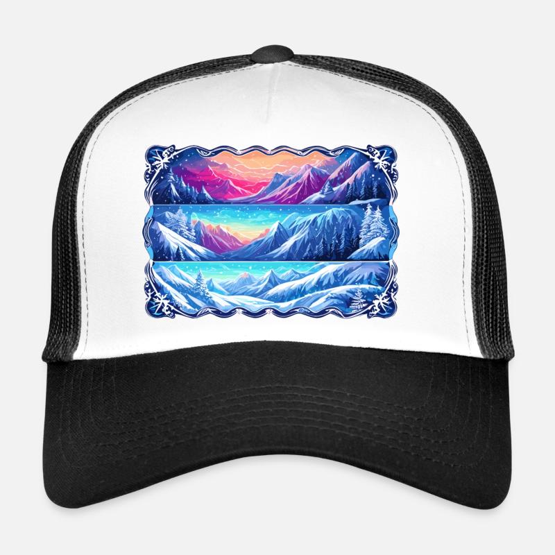 Marcher dans la longue forêt froide Casquette trucker 