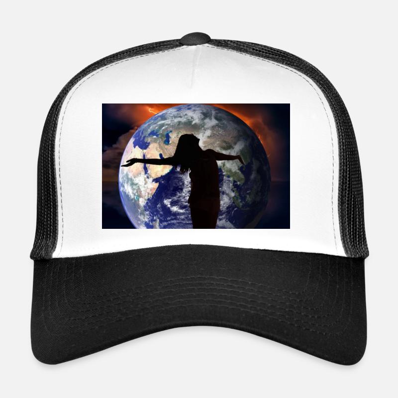 Schatten über der Welt. - Trucker Cap - Weiß/Schwarz