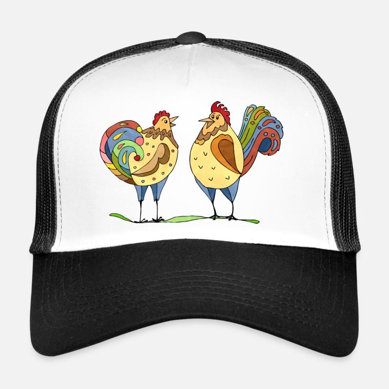 Hen and rooster Trucker Cap