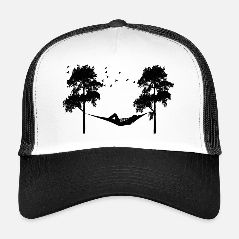 Hängematte im Paradies - Trucker Cap - Weiß/Schwarz