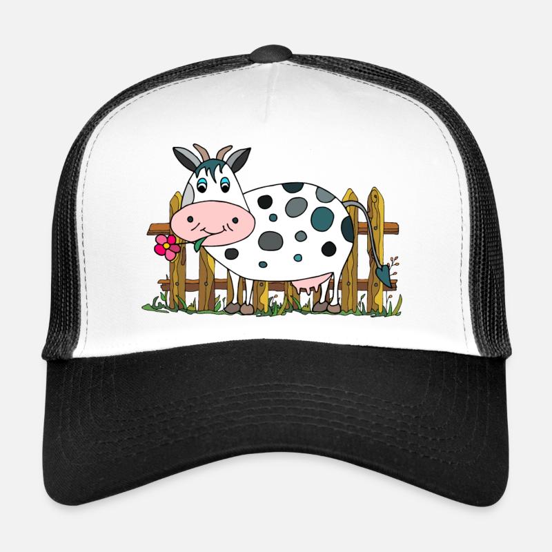 Kuh - Trucker Cap - Weiß/Schwarz