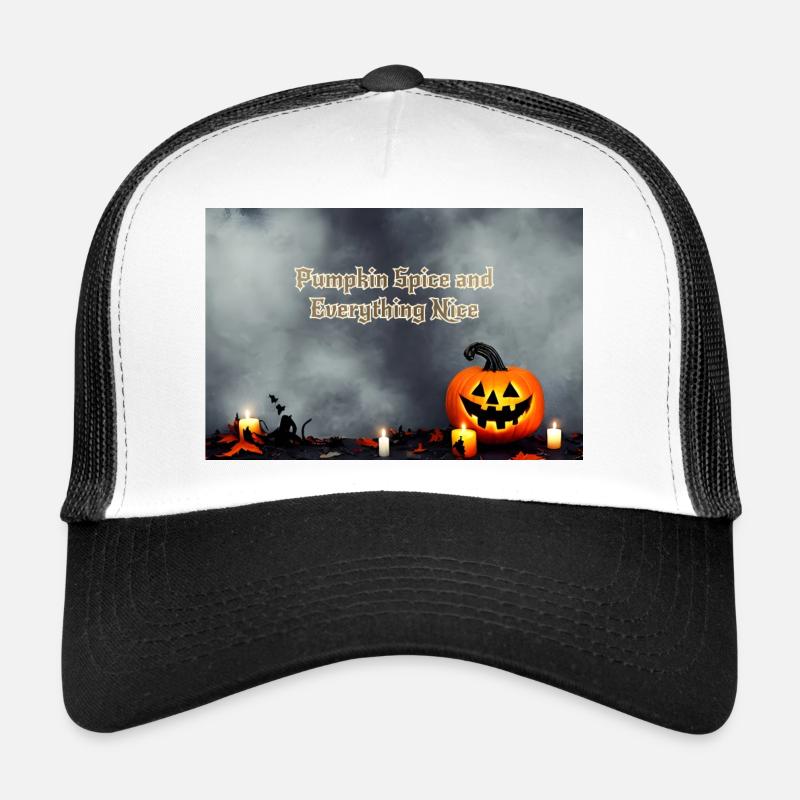 Halloween pumpkin - Trucker Cap - white/black
