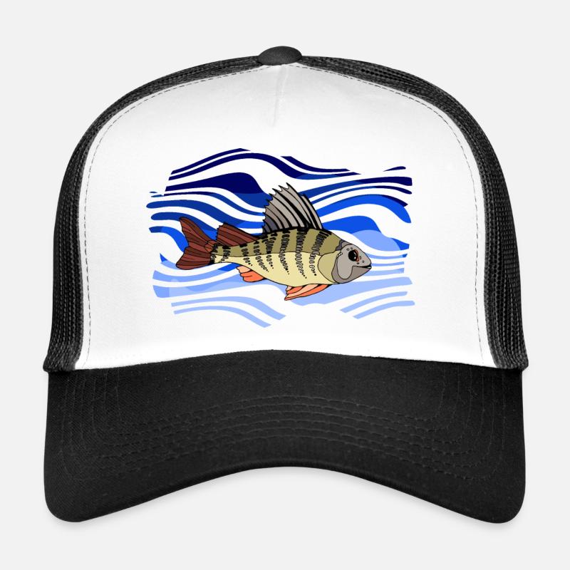 Fisch - Trucker Cap - Weiß/Schwarz