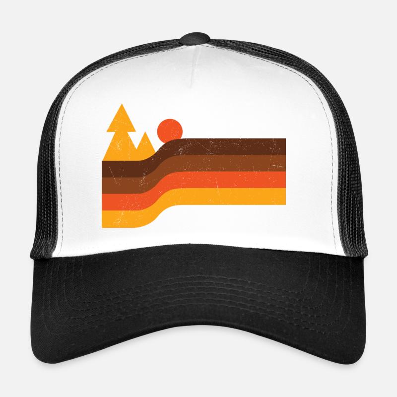 Rétro Nature Vintage - Casquette trucker  - blanc/noir