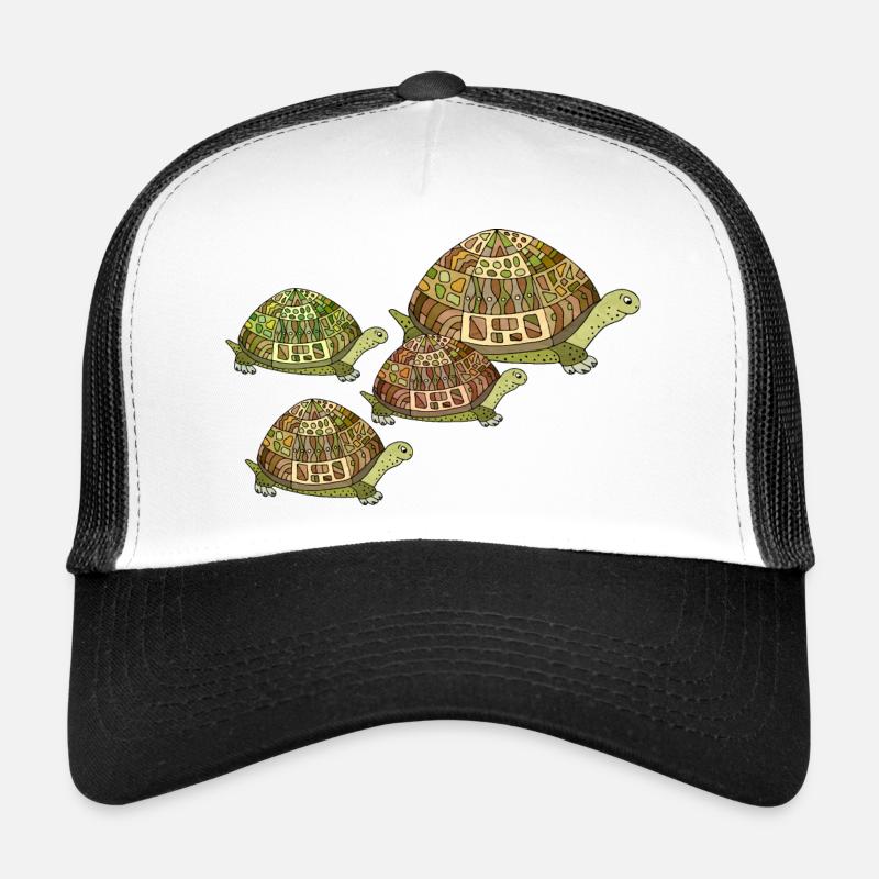 Schildkröten - Trucker Cap - Weiß/Schwarz