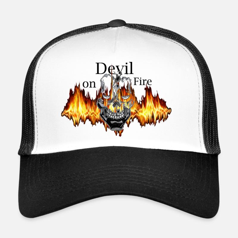 Devil on the Fire Trucker Cap