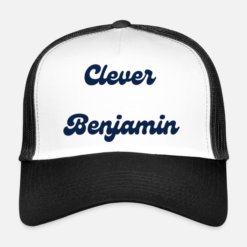 Clever Benjamin - Trucker Cap - Weiß/Schwarz