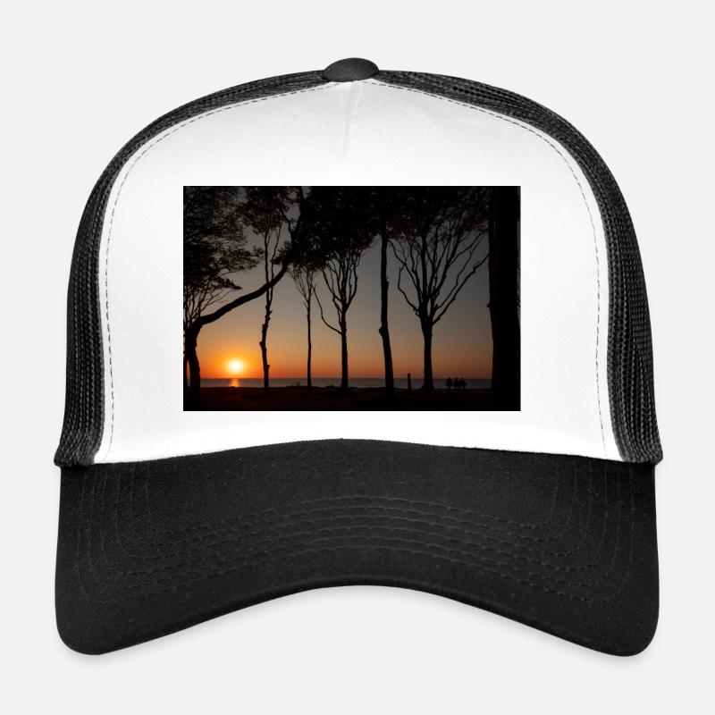 Sonnenuntergang an der Ostsee - Trucker Cap - Weiß/Schwarz