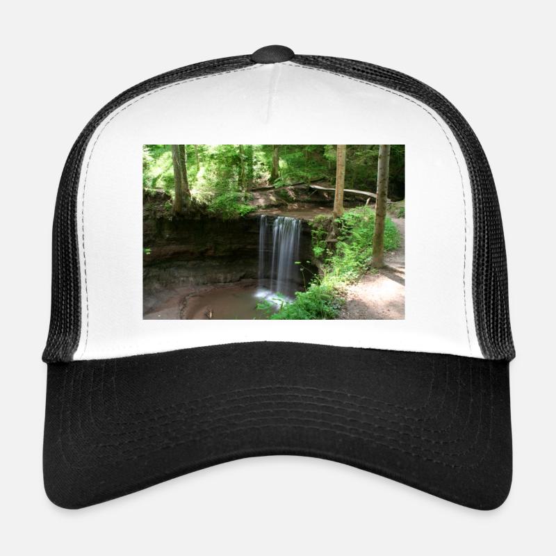 WASSERFALL HÖRSCHBACH BEI MURRHARDT - Trucker Cap - Weiß/Schwarz