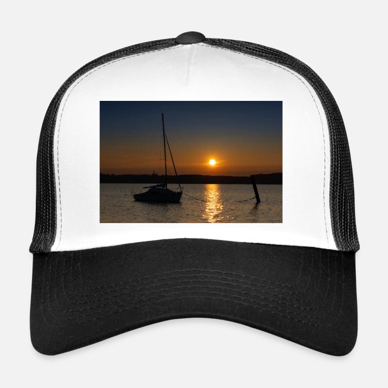 Sunset at Lake Ammersee - Trucker Cap - white/black