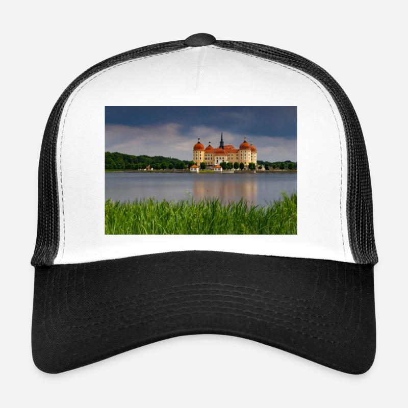 Schloss Moritzburg - Trucker Cap - Weiß/Schwarz